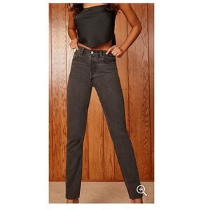 Aritzia Denim Forum The Nina High Rise Stovepipe Straight Jeans 26